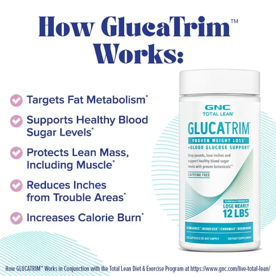 GlucaTrim Total Lean, 120 capsules, GNC
