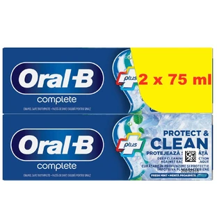 Oral-B Complete Protect&Clean Tandpasta Pack, 2 x 75 ml, Oral-B