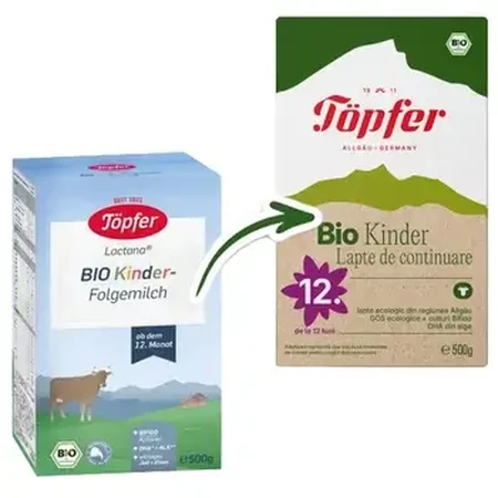 Bio Kinder Organic Milk Powder from 12 months, 500 g, Topfer