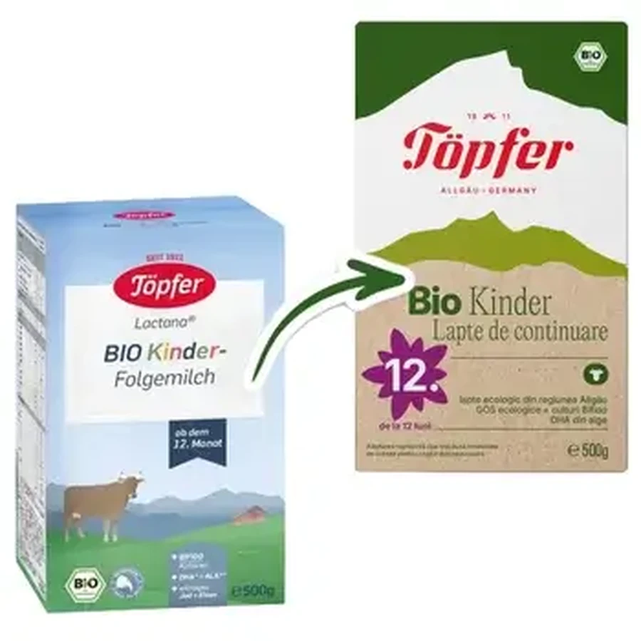 Bio Kinder Organic Milk Powder from 12 months, 500 g, Topfer