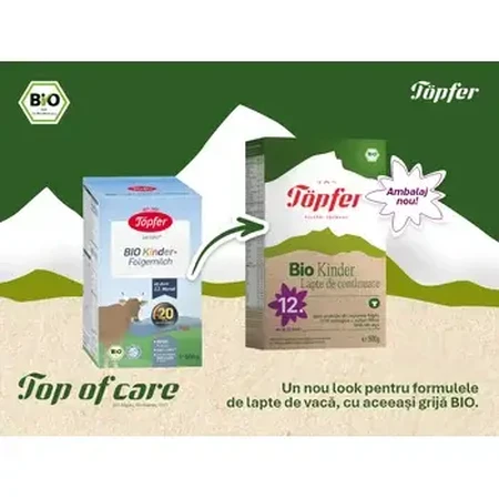 Bio Kinder Organic Milk Powder from 12 months, 500 g, Topfer
