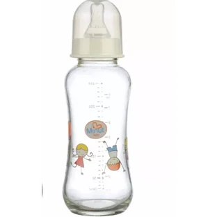 Borosilicate Glass Bottle 3+ 250ml Minute Baby P720