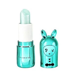Kinder-Lippenbalsam mit Glitter, Türkis, mit Cupcake-Geschmack, Inuwet, 3,5 gr