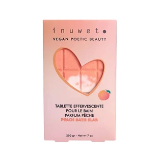 Pastille de bain effervescente en forme de chocolat à l'arôme de pêche, Inuwet, 200 gr