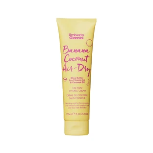 Crème coiffante pour cheveux bouclés, sans chaleur, tenue moyenne, Banana Coconut Air-Dry, Umberto Giannini, 150 ml