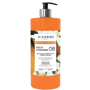Orangenblüte 2 in 1 Duschgel & cremiges Shampoo mit Süßorangenextrakt, Doliderm, 1 L