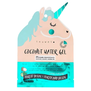 Mascarilla facial desintoxicante Biocelulosa Gel de Agua de Coco, Unicornio, Inuwet, 30 ml