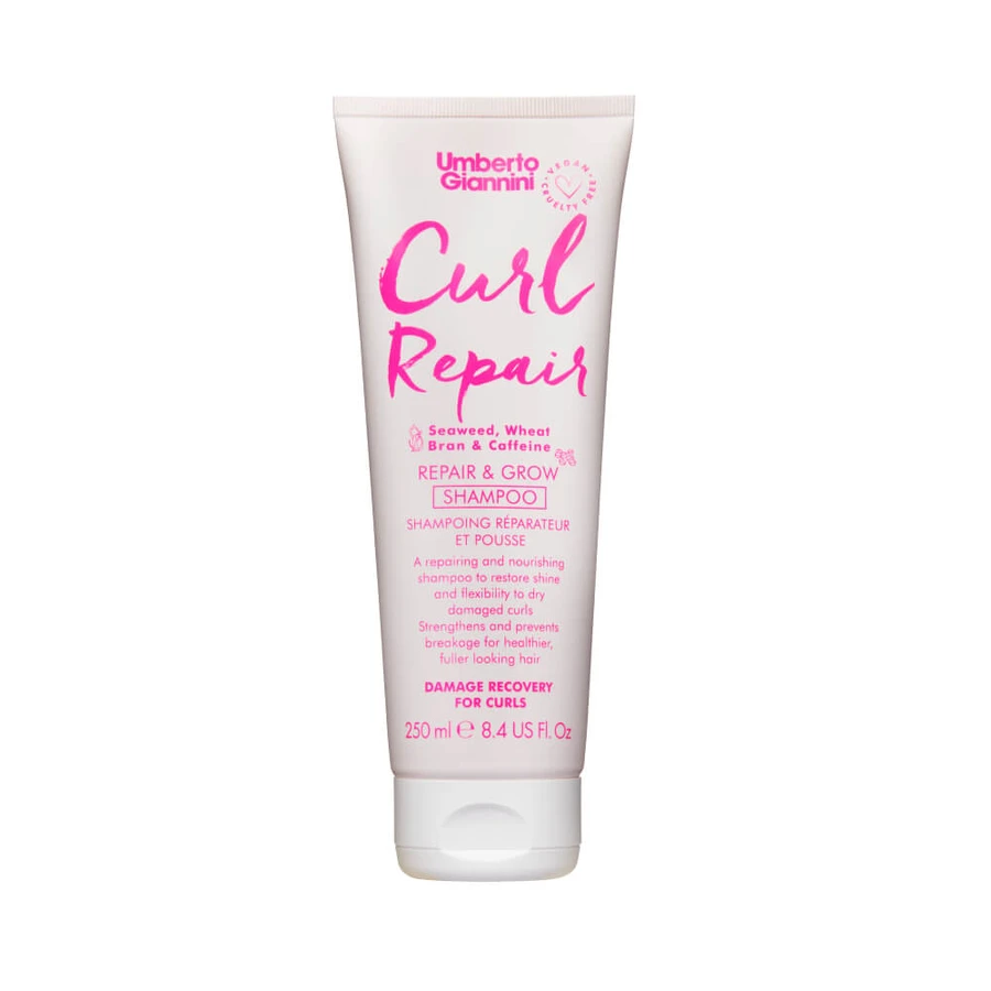 Champú para la reparación y el crecimiento del cabello rizado, Curl Repair, Umberto Giannini, 250 ml