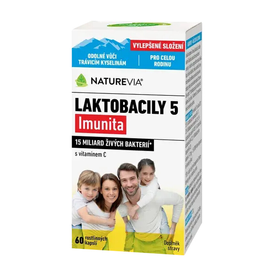 NATUREVIA LACTOBACILY "5" Imunitate cu vitamina C (60 cps)