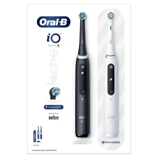 Elektrische Zahnbürste Oral B iO Series 5 Duo Schwarz/Weiß