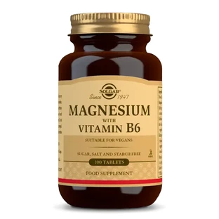 Solgar Magnesium Magnésium avec vitamine B6 100 comprimés