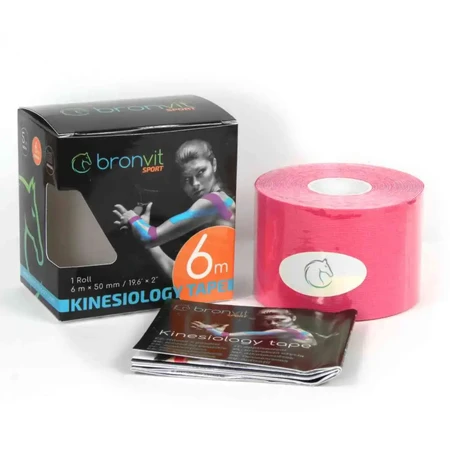 BronVit Sport Kinesio Tape clásico rosa 5cmx6m