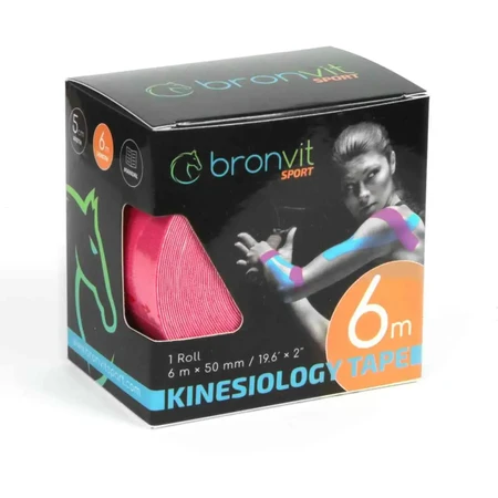 BronVit Sport Kinesio Tape clásico rosa 5cmx6m
