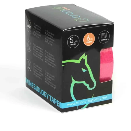 BronVit Sport Kinesio Tape clásico rosa 5cmx6m