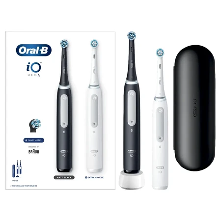 Elektrische Zahnbürste Oral B iO Series 4 Duo Schwarz/Weiß