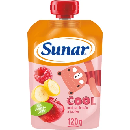 Sunar Kalte Fruchtkapsel Himbeere, Banane, Apfel 12m+ 120 g