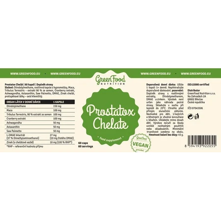 GreenFood Nutrition Prostatox-chelaat 60 capsules