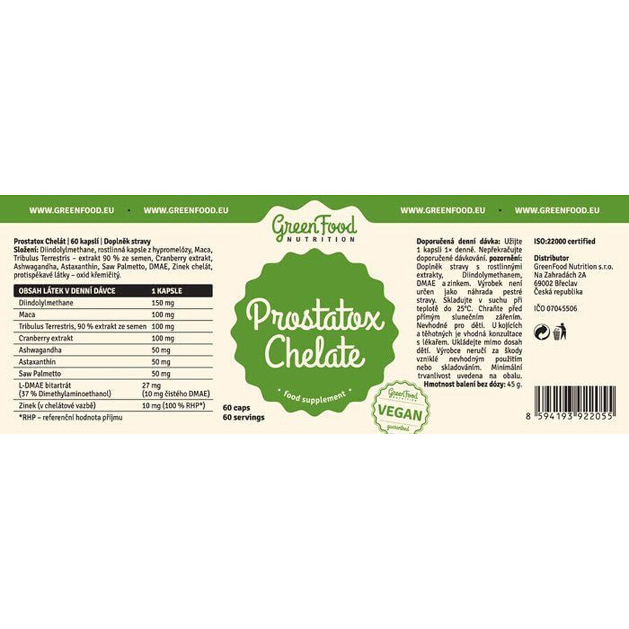 GreenFood Nutrition Prostatox Chelate 60 capsule