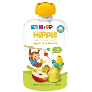 HiPP is 100% fruit (appel, peer, banaan) fruithapje capsule 100 g