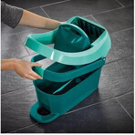 Leifheit Profi Profi Mop + Profi Bucket Set con strizza gambe con ruote 2 pz.