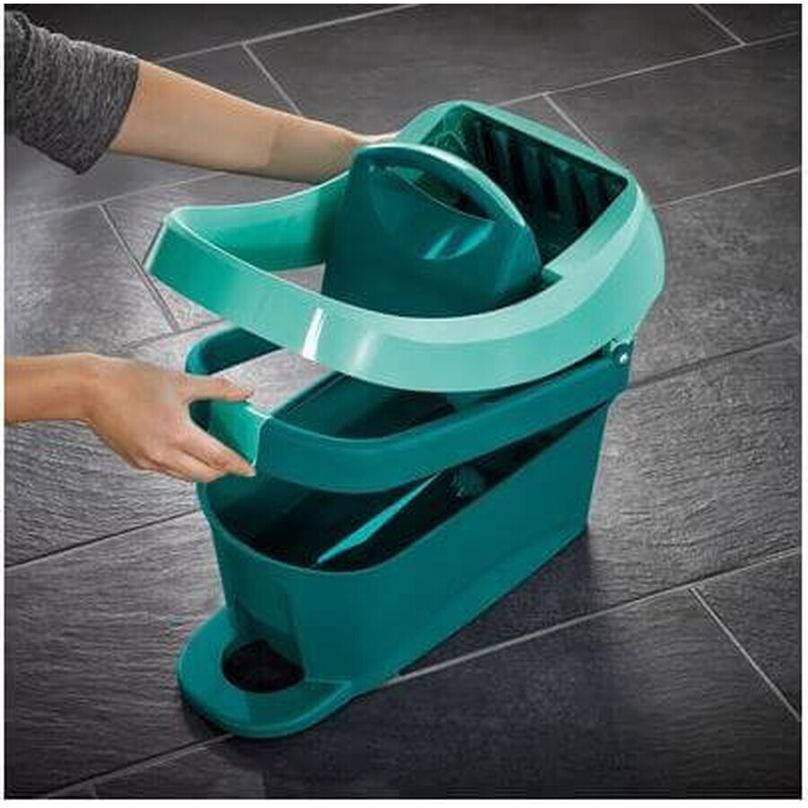 Leifheit Profi Profi Mop + Profi Bucket Set con strizza gambe con ruote 2 pz.