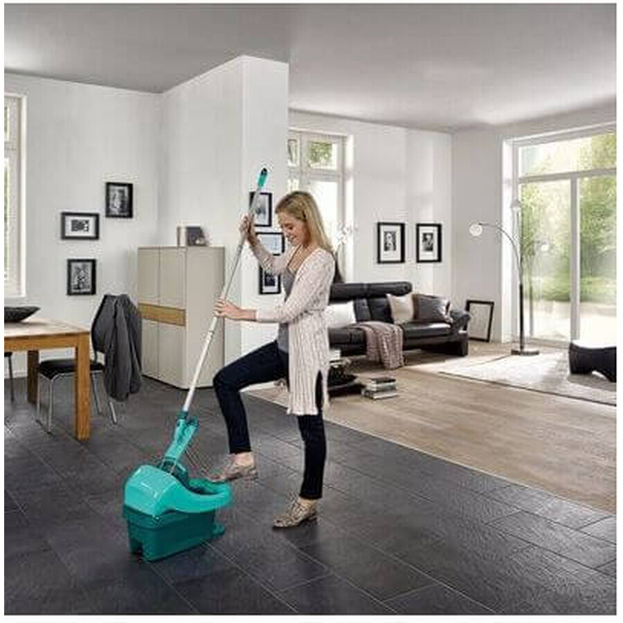 Leifheit Profi Profi Mop + Profi Bucket Set con strizza gambe con ruote 2 pz.