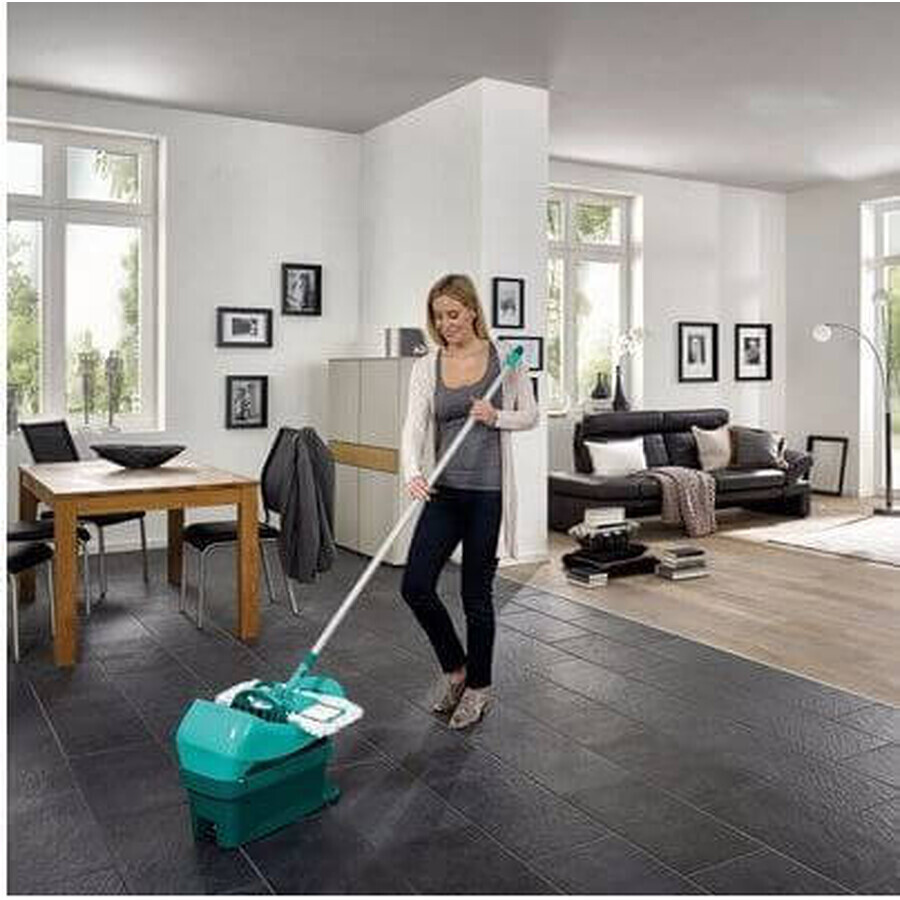 Leifheit Profi Profi Mop + Profi Bucket Set con strizza gambe con ruote 2 pz.