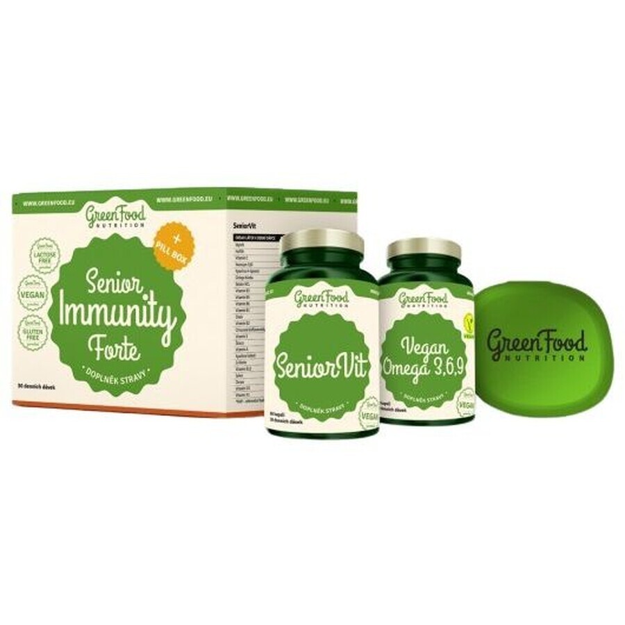 GreenFood Nutrition Senior Immunity Forte + Pillbox 2 x 60 capsules