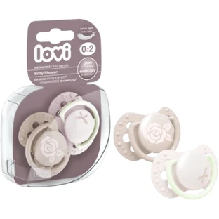 LOVI Mini Chupete Baby Shower 0-2m niña 2 pcs
