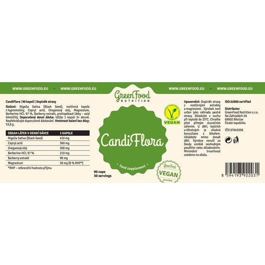 GreenFood Nutrition CandiFlora 90 capsule