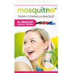 MosquitNo Bracelet classique avec fermoir libérant l'arôme de citronnelle, taille réglable 5 pcs MosquitNo Bracelet classique avec fermoir libérant l'arôme de citronnelle, taille réglable 5 pcs