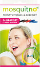MosquitNo Bracelet classique avec fermoir lib&#233;rant l&#39;ar&#244;me de citronnelle, taille r&#233;glable 5 pcs