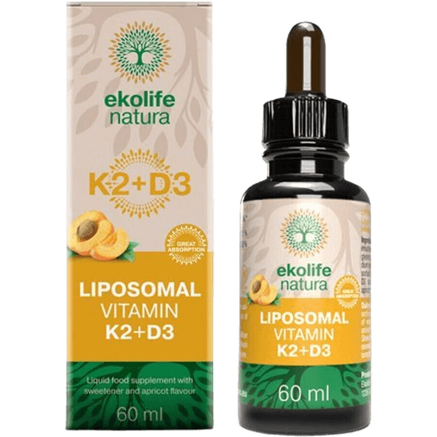 Ekolife Natura Lipozomales Vitamin K2 + D3 Limette 60 ml