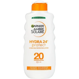 Garnier Ambre Solaire Lotion de protection solaire moyenne pour les peaux légèrement bronzées avec OF 20, 200 ml