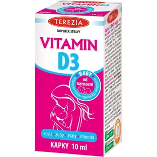Terezia Vitamina D3 gotas para niños a partir de 1 mes 10 ml