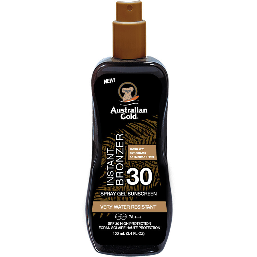 Australian Gold SPF 30 Spray Gel + Bronzer 100 ml