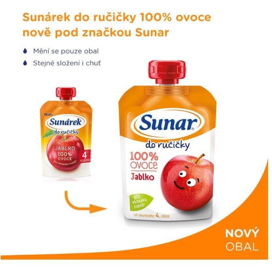 Sunar Do ručičky apple fruit capsule 4m+ 100 g