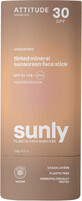 Attitude 100% Mineral Protective Stick colorato per viso e labbra (SPF30) neparfumat 20 g