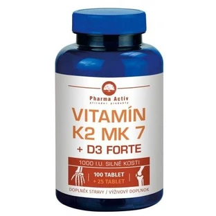 Pharma Activ Vitamine K2 MK 7+D3 Forte 100+25tbl GRATUIT