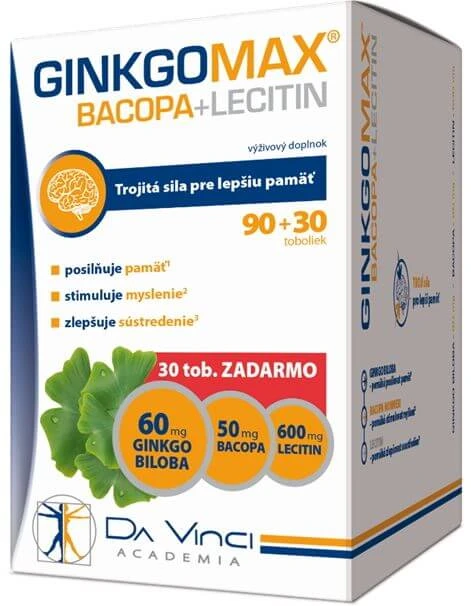 Da Vinci Academia Ginkgomax + Bacopa + Lecithin, 120 capsules