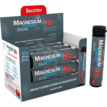 Salutem quelato de magnesio en inyección Salutem quelato de magnesio + B6 sabor cereza, ampollas 10 x 25 ml
