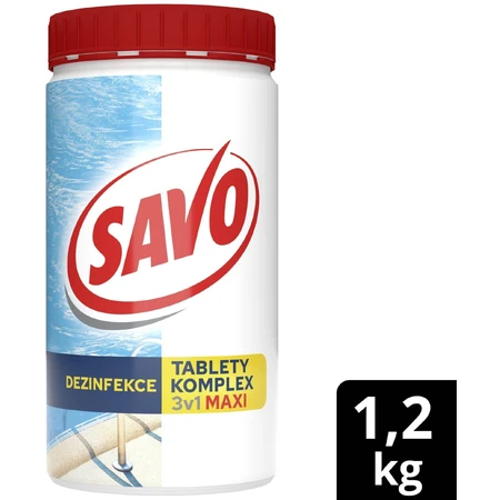 Pastillas de cloro para piscinas Savo MAXI complex 3en1 1,2 kg