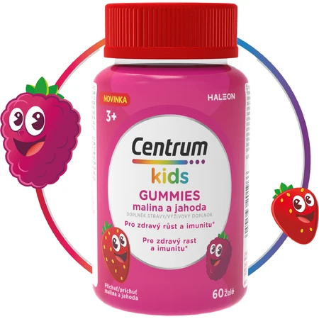 Centrum Kids Kids Gummies multivitaminas para niños jalea de frambuesa y fresa 60 unidades