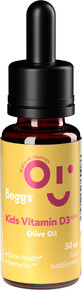 Beggs Kids Vitamina D3 400 UI Olio d&#39;oliva biologico 30 ml