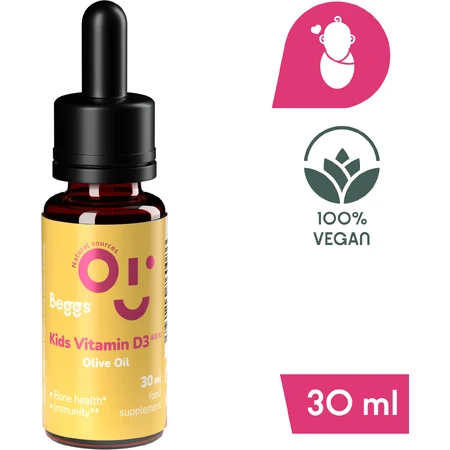 Beggs Kids Vitamina D3 400 IU Aceite de Oliva Ecológico 30 ml