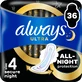 Compresas higiénicas Always Ultra Secure Night (talla 4) con alas 36 unidades