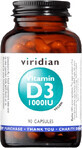 Viridian Vitamin D3 1000iu 90 Kapseln