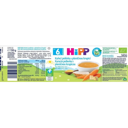 HiPP ORGANIC Hühnersuppe mit Weizengrieß 190 g