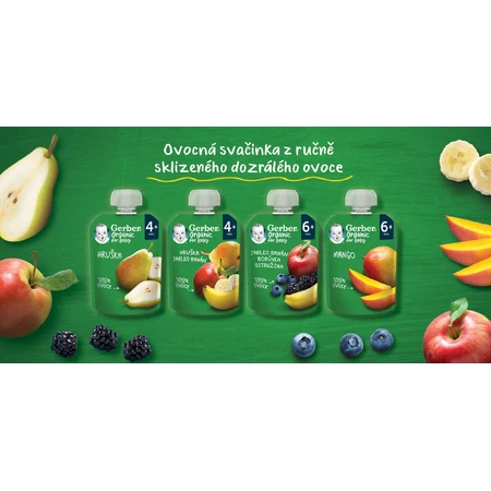 Gerber Organic Cápsula pera, manzana y plátano 90 g