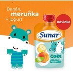 Sunar Cápsula de fruta fría plátano, albaricoques, yogur 12m+ 110 g